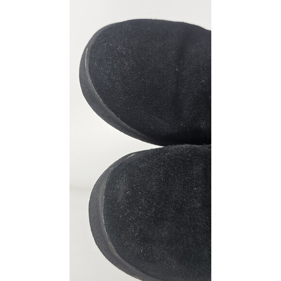 Coach Tulip Women's 5.5B Black Winter Suede Boot Fur Lined Buckle Signature Logo - Picture 2 of 16